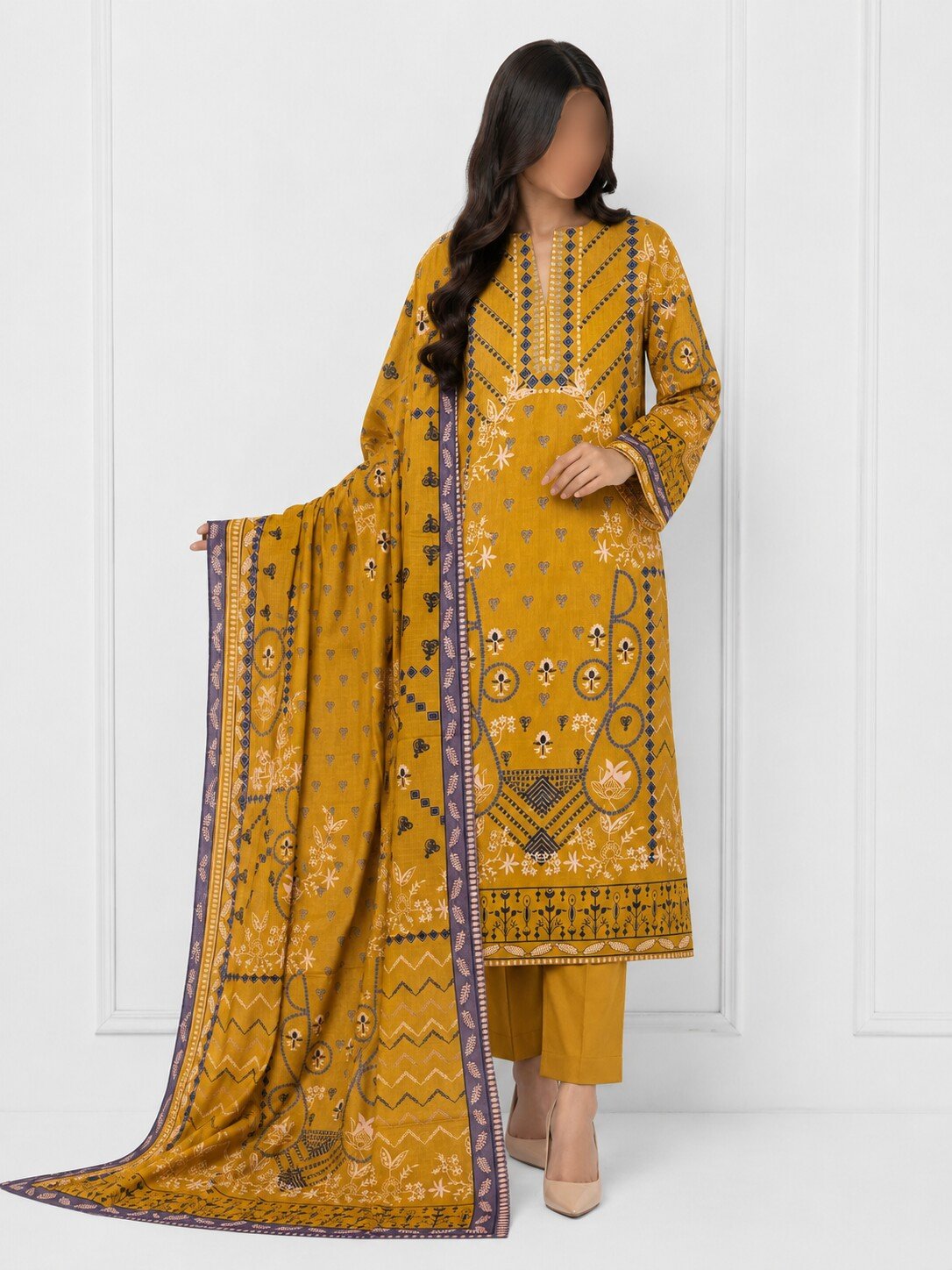 MAHJABEEN SIGNATURE LAWN P61