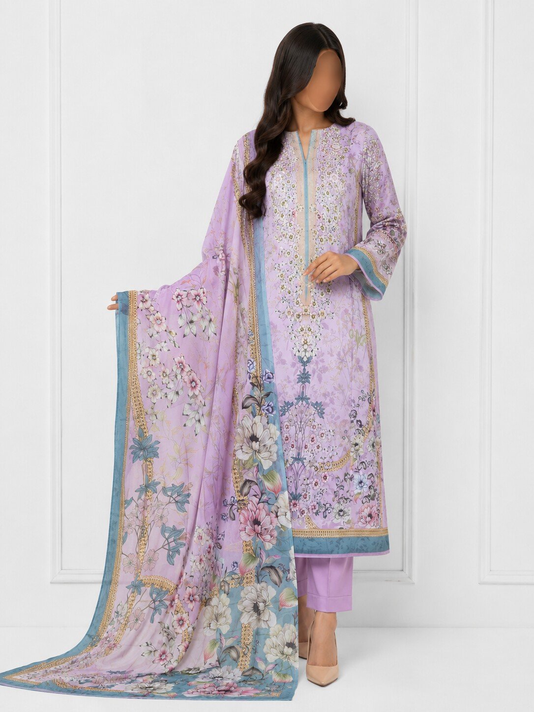 MAHJABEEN SIGNATURE LAWN P64