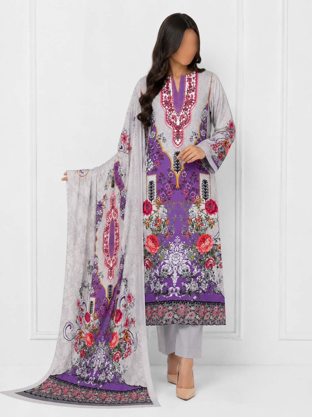 MAHJABEEN SIGNATURE LAWN P76