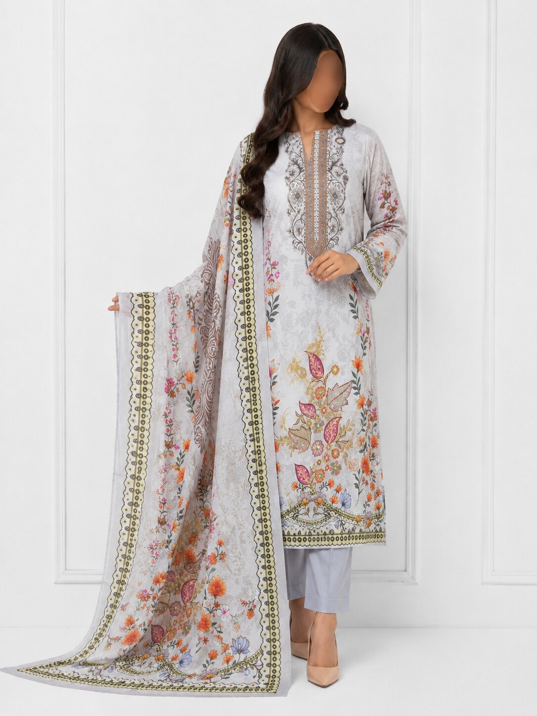 MAHJABEEN SIGNATURE LAWN P82