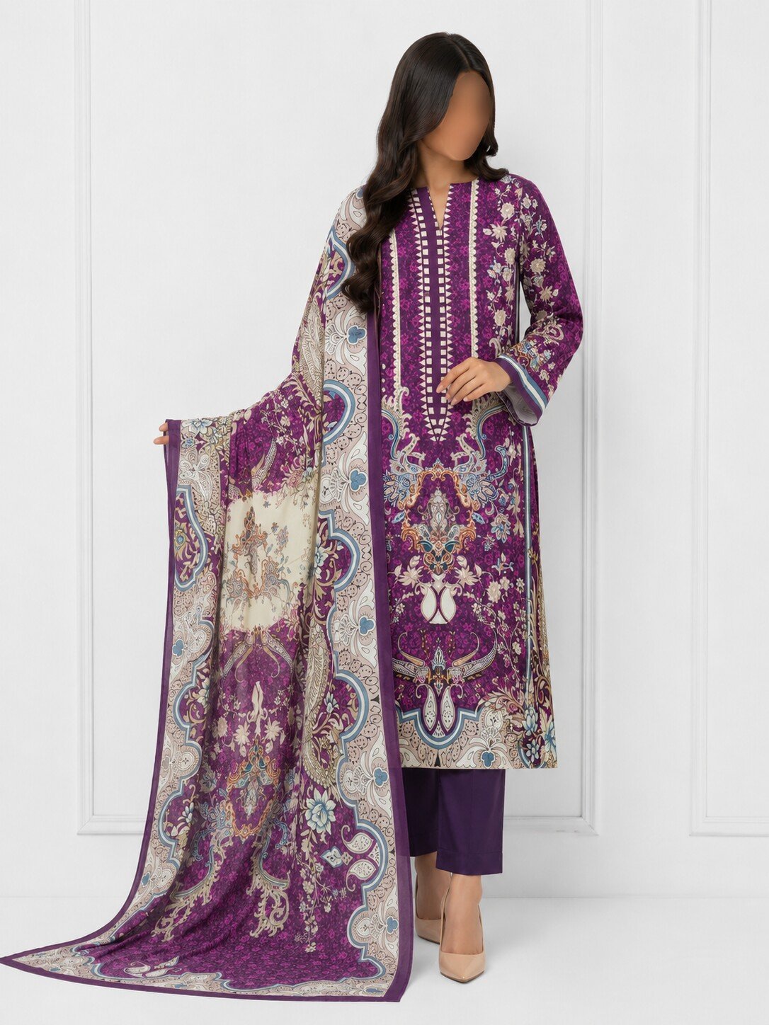 MAHJABEEN SIGNATURE LAWN P90