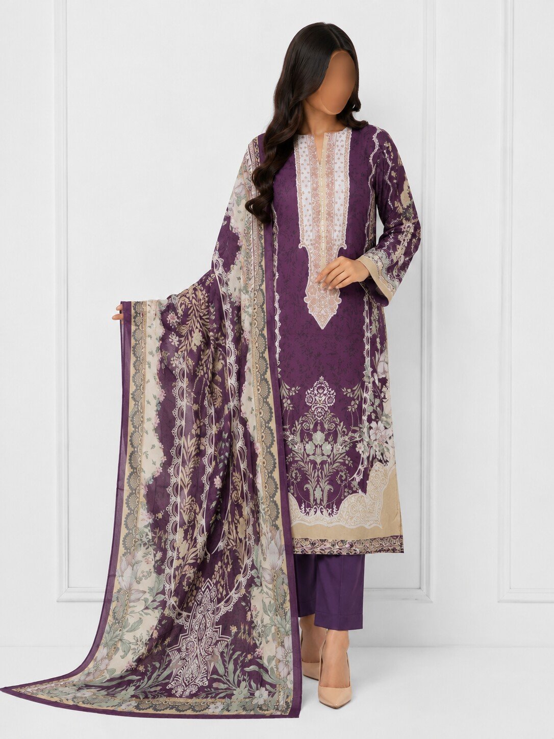 MAHJABEEN SIGNATURE LAWN P93