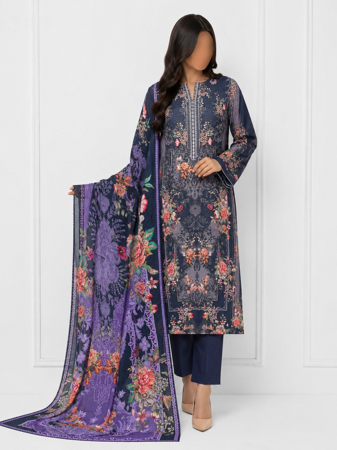 MAHJABEEN SIGNATURE LAWN P96